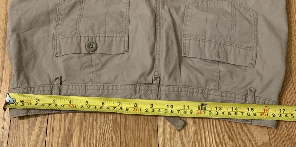 Eddie Bauer Capri Cargo Pants Womens 8P Petite Beige Outdoor Hiking 34x20.5 - Picture 4 of 12